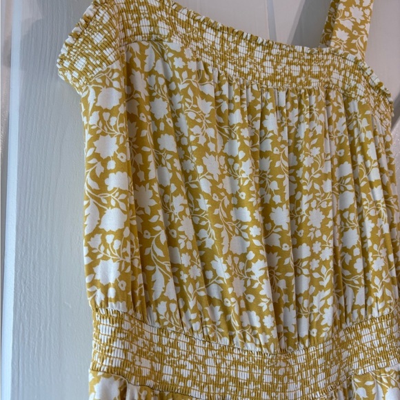 Boden Floral Golden Yellow Romper Feminine Vacation Comfort 4P - Picture 4 of 8